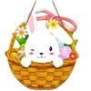 Мультяшный деревянный декоративный номер двери пасхальный кролик кулон