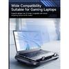 Llano V21 14cm Dual Fans Laptop Cooler 14"-17.3" Lighting Adjustable Foldable Laptop Cooler Pad Cooler Pad LED Light Fan