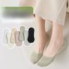 Летние женские носки-невидимки с низким вырезом, однотонные, универсальные, противоскользящие носки с не скатывающейся пяткой, тонкие сетчатые короткие носки из чистого хлопка