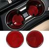 2pcs High Quality Red Carbon Fiber Car Cup Holder Pad Water Cup Slot Non-Slip Mat Universal Interior Parts Car Accessories