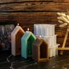 Hollowed Out House Candle Silica Gel Mold Handmade Soap Plaster Ornaments Silica Gel Mold Easter Scented Candle Making Supplies