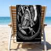 Alien Fire Quick-Dry Microfiber Beach Towel Super Soft & Absorbent for Bath, Beach, Travel  Bath Time Accessory, Fan gifts