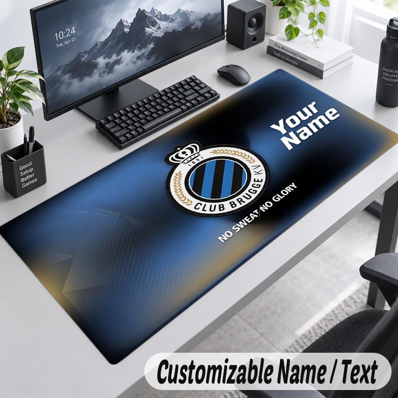 Custom Name Text Mouse Pad Club Brugge FC Personalized Desk Pad For Work And Gaming