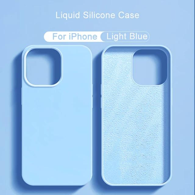 Liquid Silicone Phone Case For APPLE iPhone 16 11 13 12 14 15 Pro Max Cases iPhone 16 Pro Max Shockproof Protective Cover