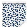 Heart Wallpaper Blue, White, Light Gray and Azure 50x1000