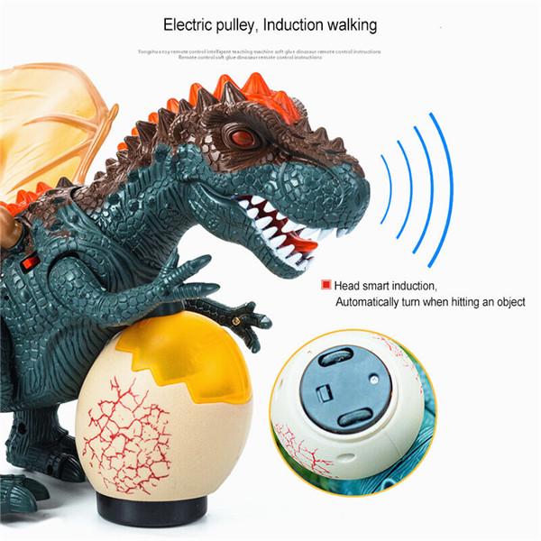 Электрические детские прогулочные фигурки динозавров T-Rex, игрушки со световыми звуковыми подарками 