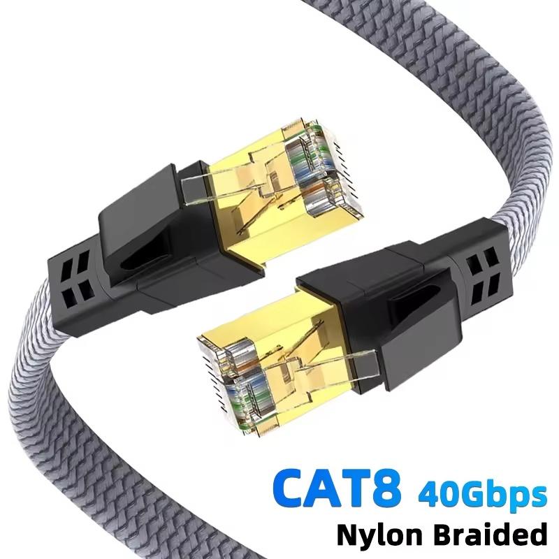 Сетевой кабель RJ45 Игровой Плоский Плетеный из Нейлона Кабель для Интернета Сети Lan Патч-корд Сетевой провод Lan Для Интернет-маршрутизатора Сервера