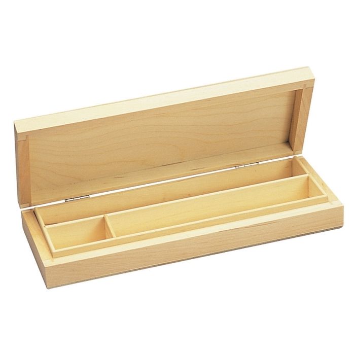 MégaCréa DIY - Plumier en bois 3 compartiments 22 x 8 x 3 cm