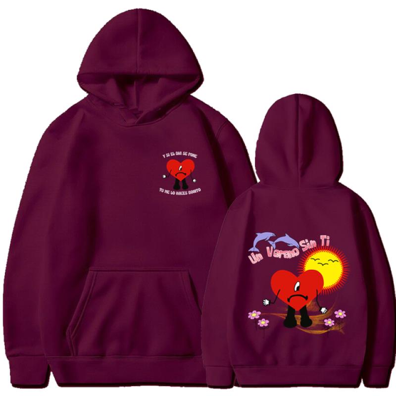 Модная новая толстовка с принтом Bad Bunny, унисекс, уличная спортивная толстовка в стиле хип-хоп, высокое качество, хит продаж, топ 2023