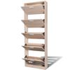 VidaXL Meuble à chaussures en bois avec 5 compartiments Aspect chêne