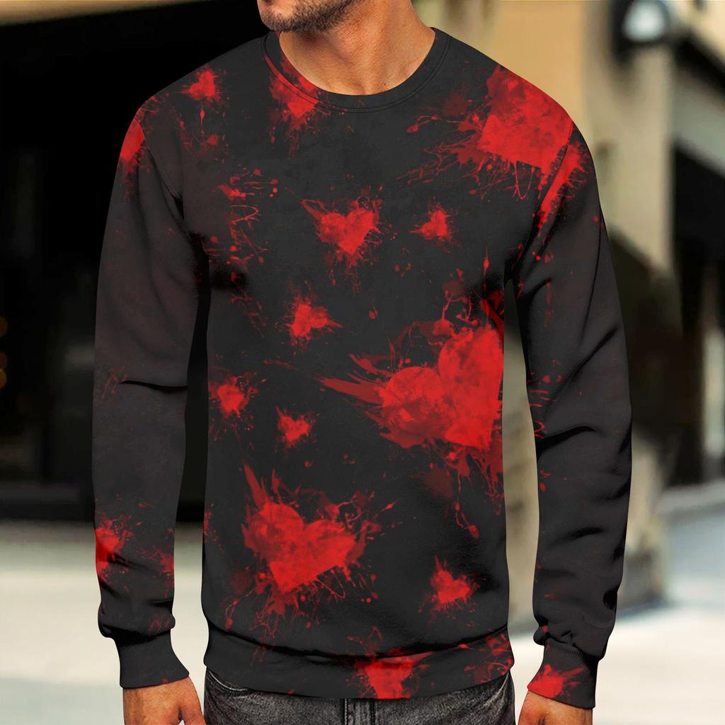 Мужские топы с круглым вырезом, мужской повседневный модный пуловер с длинным рукавом и круглым вырезом