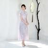 Purple new Chinese daily Suzhou cheongsam improved young 1011 new women's high-end dress summer