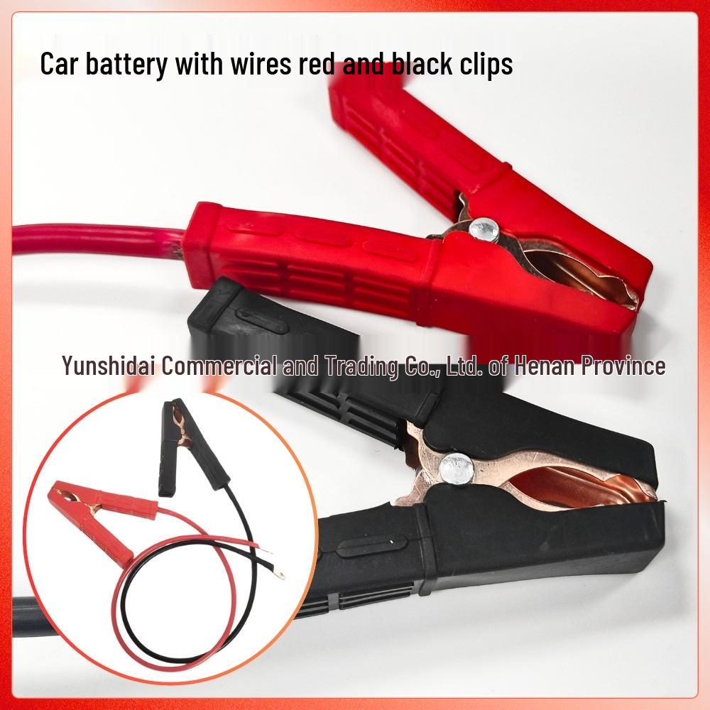 45MM Red & Black Alligator Clips, Pure Copper Jumper Cables, Flexible Car Battery Booster Tool