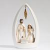 Nativity Resin Figurine Resin Holy Family Nativity Figurine Set Joseph Mary Jesus Sculpture for Home Office Decor Advent Statue