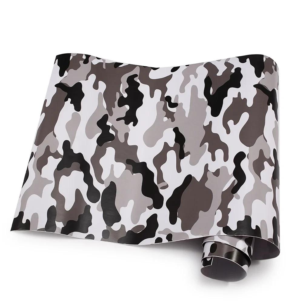 Автомобильная Черно-Белая Серия Камуфляжная Наклейка Самоклеящаяся Водонепроницаемая Камуфляжная Пленка Изменение Цвета Кузова Компьютерная Наклейка Мотоцикл