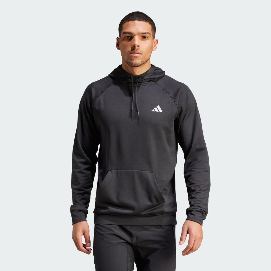adidas Логотип Дышащий Пуловер Для Тренировок На Открытом Воздухе С Длинным Рукавом Толстовка Мужские толстовки Черный IM7488