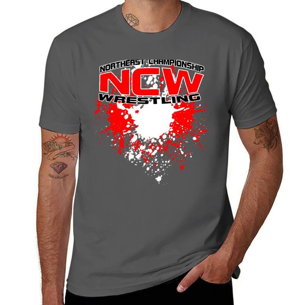 Ncw Paint Logo Tshirt Lightweight Basic Short Sleeve Shirt