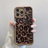 Чехол с ремешком и принтом леопарда для iPhone 17 16 15 14 13 12 11 Pro Max X XR XS 7 8 Plus, противоударный, силиконовый, мягкий