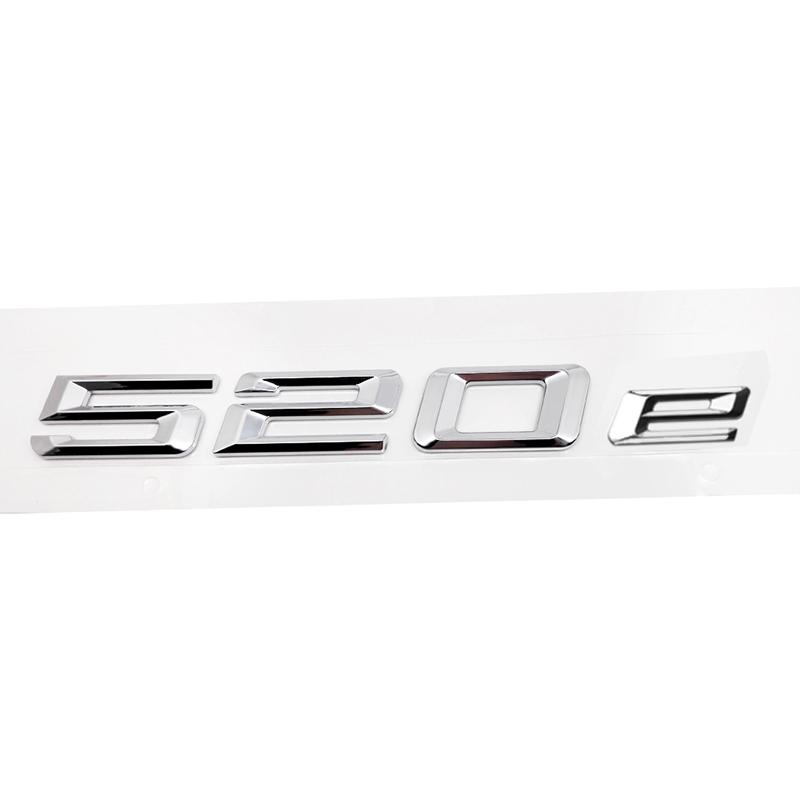 ABS Car Rear Trunk Letters Logo Badge Emblem Sticker For BMW 5 Series 520e 525e 528e 530e 535e 540e 550e E39 E60 E61 F10 F11 G30