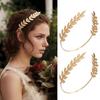 Женская повязка на голову Сверкающий дизайн листьев Золотая повязка Наряжать девочку Обруч для волос Легкий Праздничный аксессуар для волос