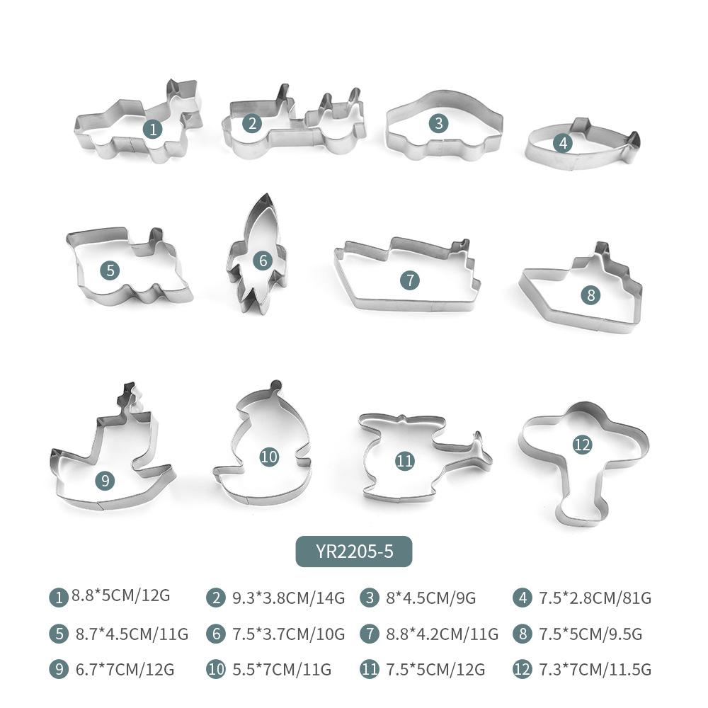 Форма для печенья из нержавеющей стали, Серия «Транспорт: Самолет, Машина», Формочка для домашней выпечки, Форма для рисовых шариков