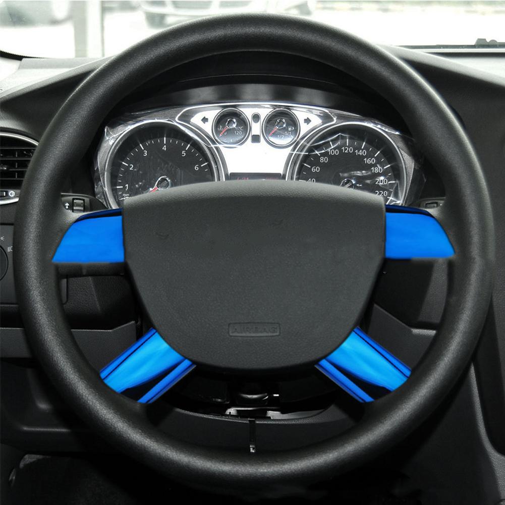 4 шт. Наклейка на рулевое колесо салона автомобиля для Ford Focus MK2 2005 2006 2007 2008 2009 2010 2011 Аксессуары для украшения