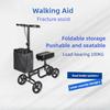 Elderly Four Wheel Knee Scooter Elderly Ankle Injuries Mobility Scooter Foldable Assistive Walking Cart