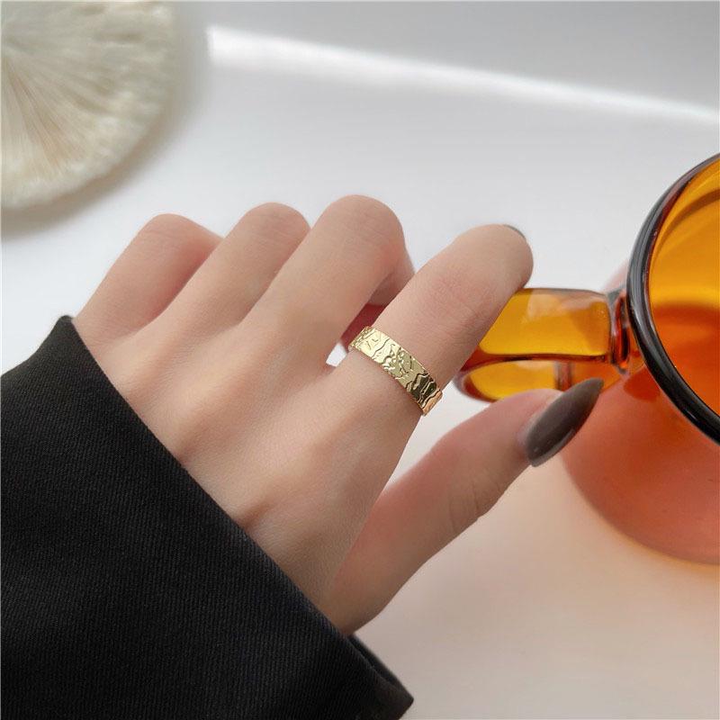 «Корейский модный геометрический открытый набор колец»: Роскошная ниша для указательного пальца и мизинца"