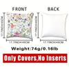 1pc Colorful Flowers Pattern Throw Pillow Case 17.7*17.7in, SoftCushion Cover For Home Decor, Accent Pillow Case, Easy To Clean