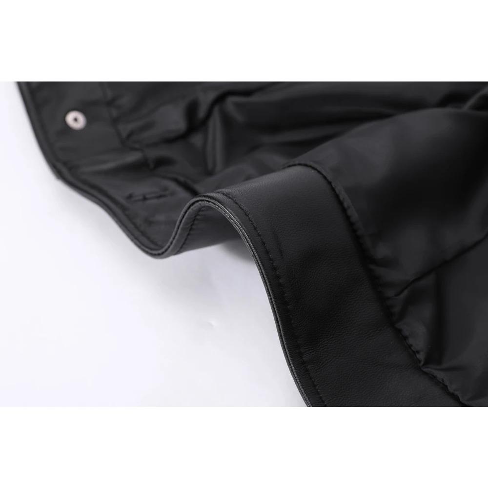 Maplesteed 100%Soft Sheepskin Women Leather Jacket Long OVERSIZE Female Natural Skin Coat Autumn Plus Size Bust 92-116cm M486