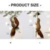 Artificial Squirrel Decoration Christmas Tree Hanging Ornament For Door Mantel Window Wedding Christmas Party Decoration