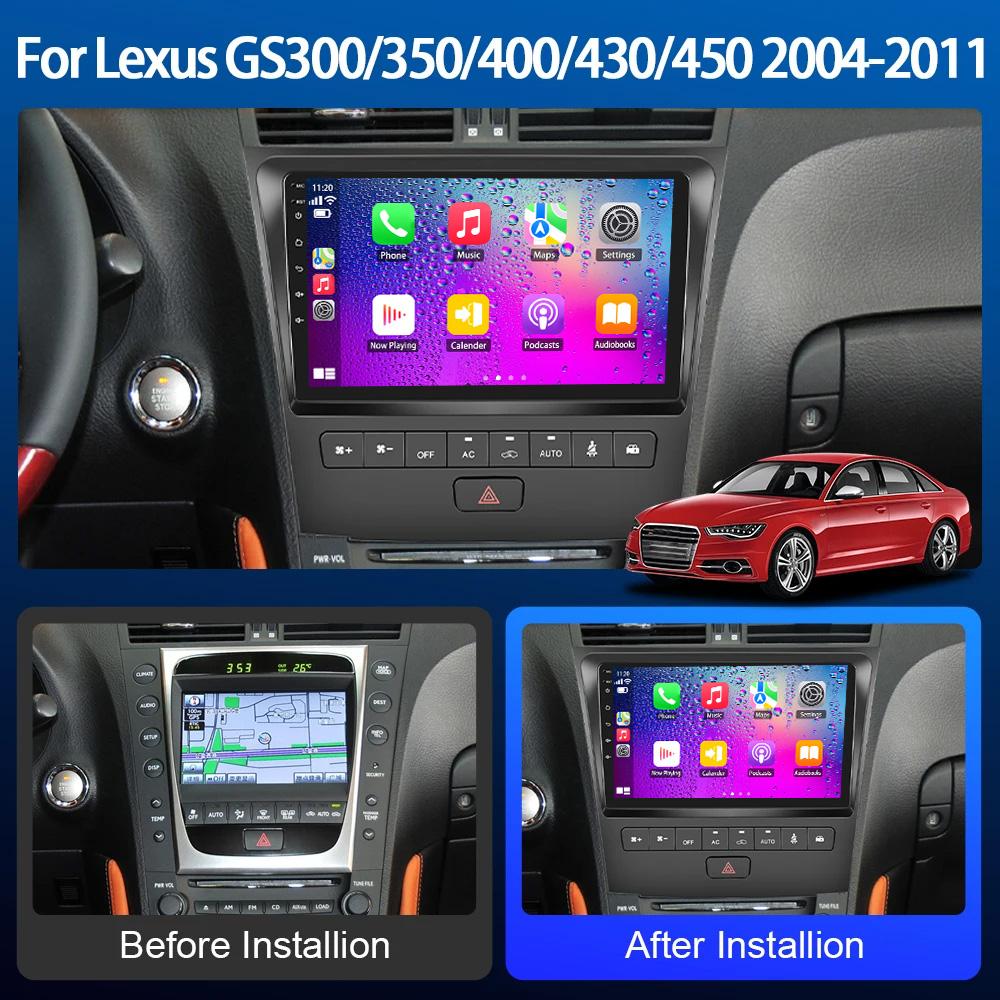 4G DSP Car Radio Android Auto Carplay For Lexus GS GS300 350 400 430 450H 460 Multimedia Player GPS 2din Stereo