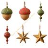 Ретро Деревянный Желудь Рождественское Украшение Удобные Праздничные Украшения Для Дома Елки Окна Каминов Декор 55KF