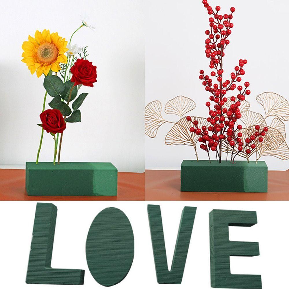 2/4/6pcs Rectangle Floral Foam Brick Green Artificial Flower Mud  DIY Crafts Supplies