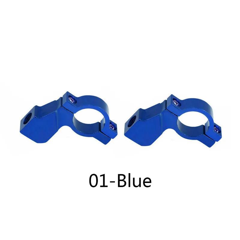 2 шт. Универсальный мотоцикл, велосипед, квадроцикл, кронштейн зеркала заднего вида, адаптер для крепления, держатель, зажим, винт, алюминий с ЧПУ, руль 22 мм 7/8"