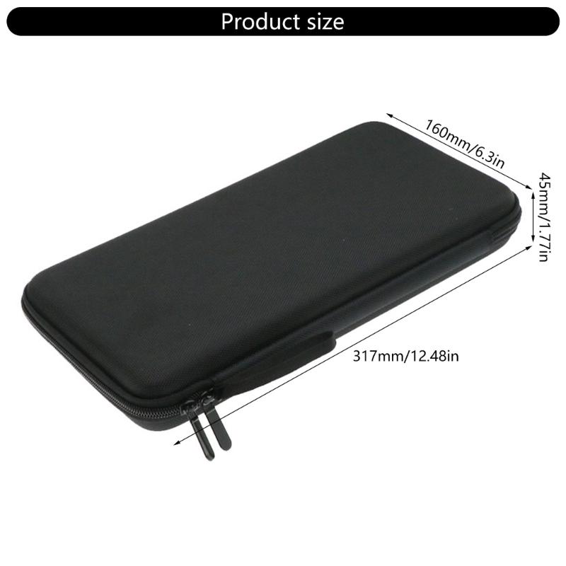 Жесткий чехол для переноски Черная сумка для хранения Мягкая серая подкладка для низкопрофильных механических беспроводных клавиатур ROG Falchion RX