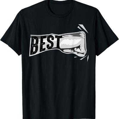 Футболка "Лучшие Друзья" Крутой Вдохновляющий Подарок Рукопожатие Кулак Брата Футболка