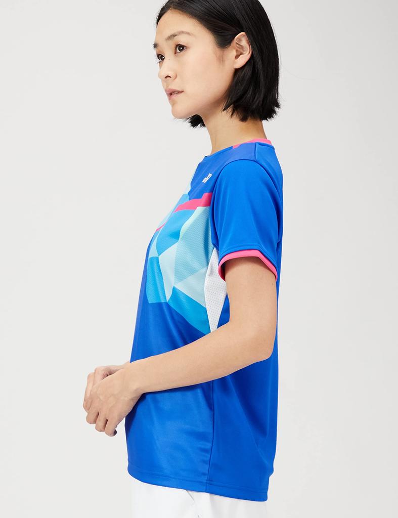 YONEX Женская футболка с коротким рукавом Game Blast Blue размера L, (786),