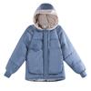 Cotton-padded Women's Short New Winter Clothes Loose Plus Size Cotton-padded Jacket Thickened Students Hooded Cotton-padded Jacket.