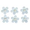 Decorative Sticker - RAYHER - Paper Flowers - Light Blue - 20 Pieces - With Half-pearls