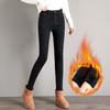 Женские джинсы стрейч с высокой талией, плотные брюки-карандаш, повседневные вельветовые джинсовые брюки, женская теплая одежда на осень-зиму