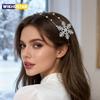 Новая Мода Роскошные Снежинки Стразы Повязки на Голову Милая Цветочная Повязка на Голову для Женщин Девушек Аксессуары для Волос
