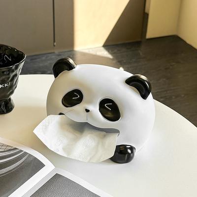 Милая мультяшная панда Коробка для салфеток Украшение для журнального столика стола Милое животное Коробка для салфеток Прикроватная тумбочка Коробка для салфеток