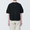 MUJI Cool Size BC2JOA4S Women's Short-Sleeved Blouse, Broadcloth, Black, M,