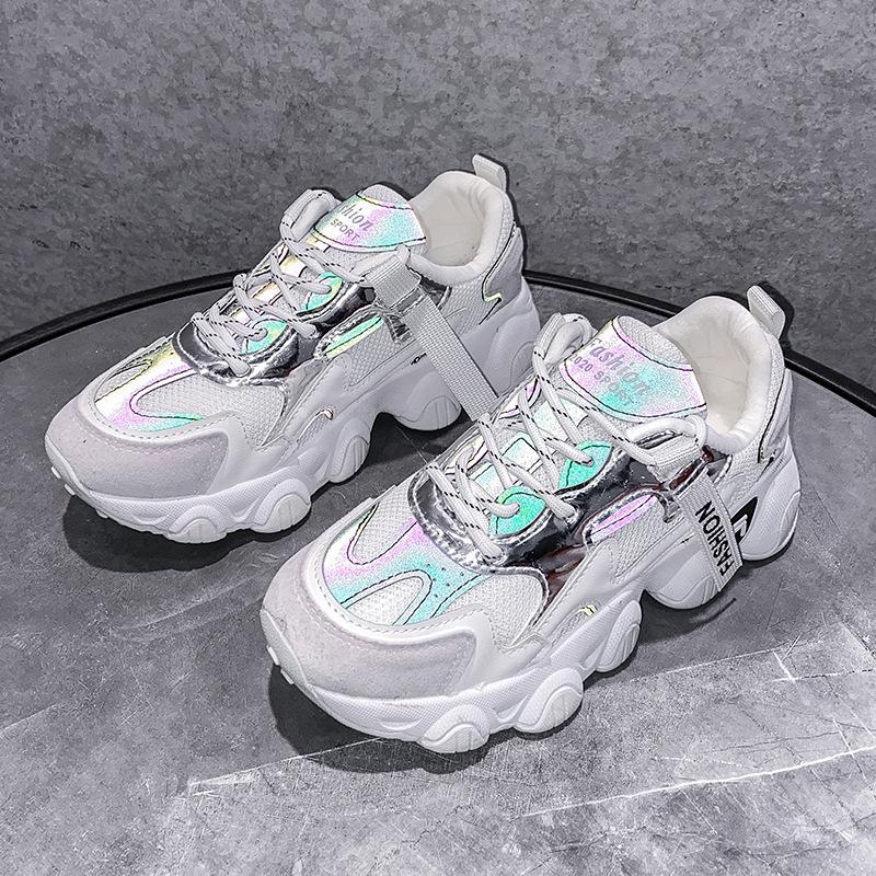 Женская повседневная обувь на толстой подошве, дышащая спортивная обувь, повседневные кроссовки, кроссовки