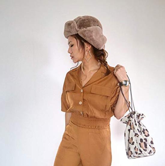 [14+ ИЧИЁН ПЛЮС] Кепка, Шляпа, Женская, Шапка-пилот, Искусственный мех, Боа, Мех, Летная шапка, Защита от холода, Осень, Зима, ioth0008-le