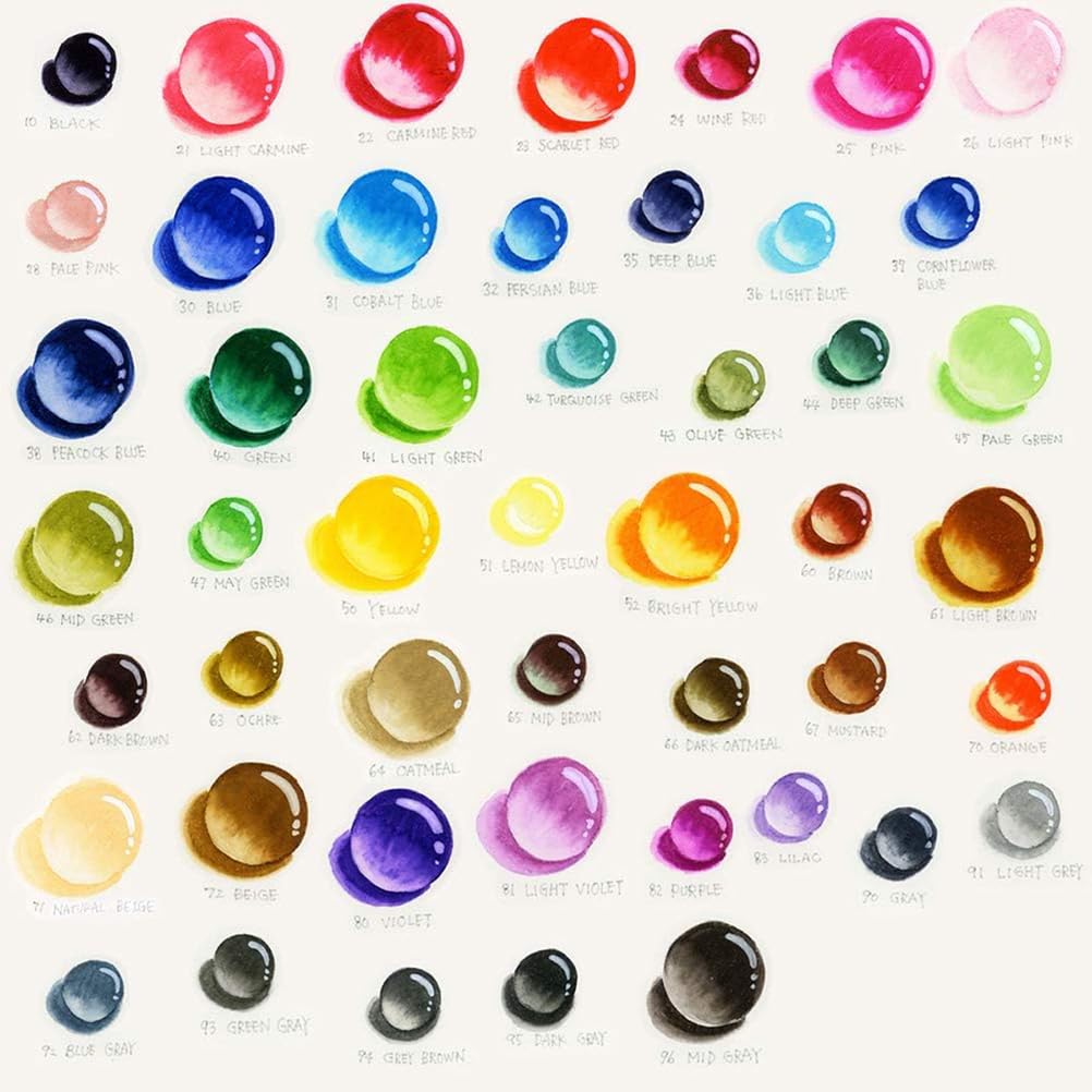 Kuretake ZIG Clean Color Real Brush 48 Pens, Colors, RB-6000AT/48V