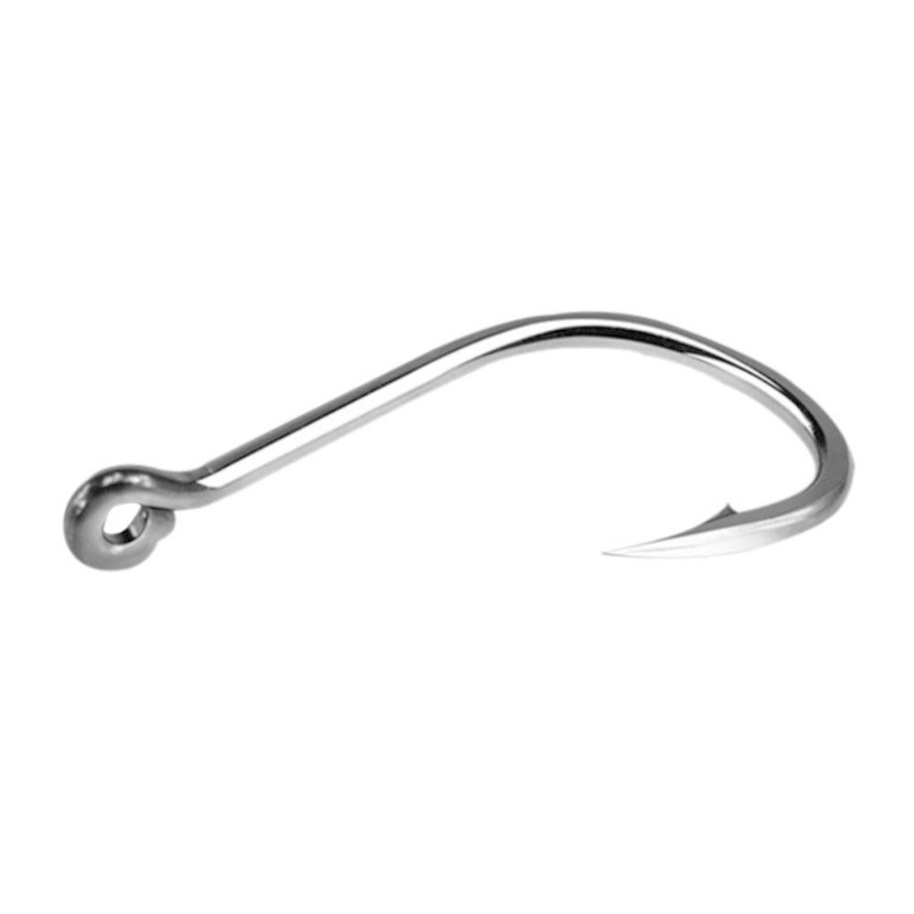100PCS/SET Hot Perforated Carbon Steel Fishook Durable Head Fishing Hooks Fish Bait