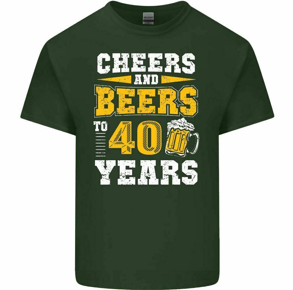 40th Birthday TShirt 1982 Unisexs Funny CHEERS BEERS to 40 Year Old Alcohol Top