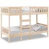VidaXL Bunk Bed 75x190 Cm Solid Pine Wood, Low Bunk Bed Frame, Bedroom Furniture, Bed Frame 3308607